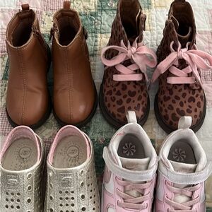 Lot of 4 Pairs of Toddler Girls Shoes sz 8